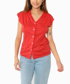Basic Red Blouse TU21
