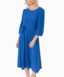 Vintage Royal Blue Midi Dress TU37