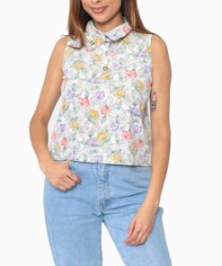 White Floral Top TU27
